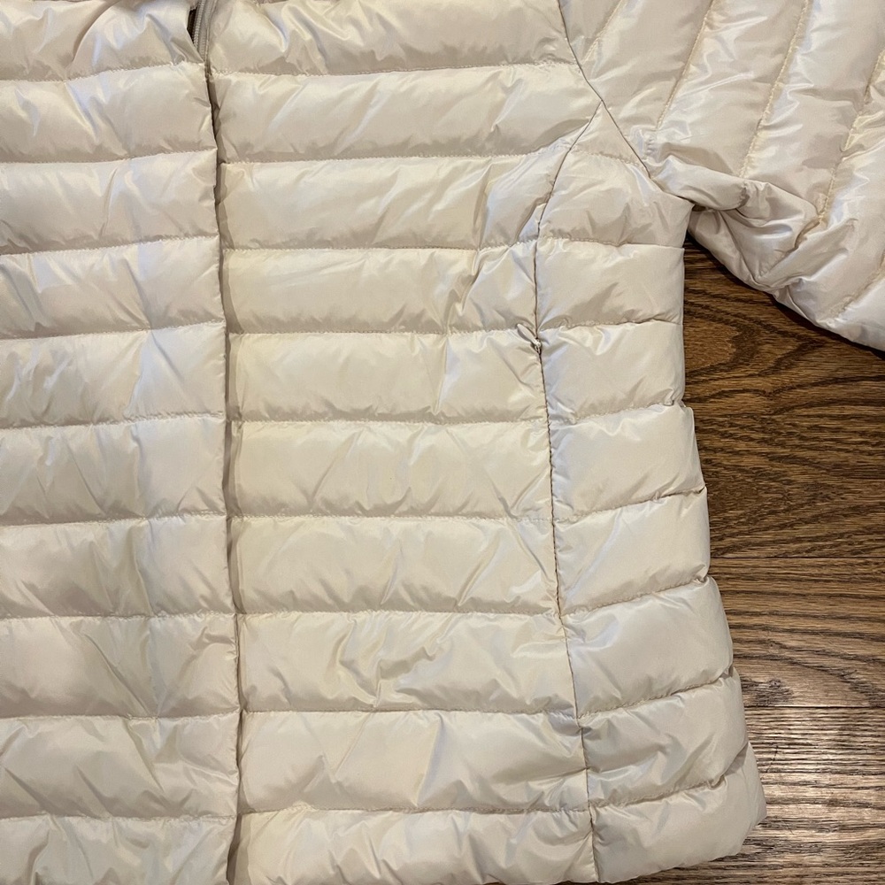 NWOT J MacLaughlin Down Jacket | Cream White | Cropped 3/4 sleeves | Size Medium - Picture 3 of 8